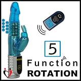 Remote Control Pearl Rabbit Vibrator Waterproof Blue