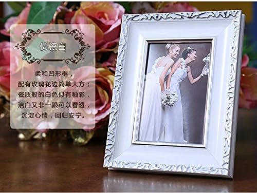 European Style Photo Frame,picture Frame,A3,A4,6",7",8",10". (3.5"x5", Imitation porcelain white)