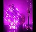 KINGLUX Decorative Indoor Christmas Party String Lights Starry lights flexible string Silver Wire Lights for Wedding Bedroom Holiday Pub Club,Time Setting Pink color 32.8FT/10M