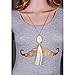 Zhenhui High Quality Jewelry Faux Leather Tassel Stone Pendant Gold Tone Long Chain Women Fashion Necklace (White)