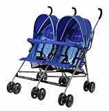 Dream On Me Twin Stroller, Blue