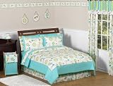 Turquoise and Lime Layla Girls Kids & Teen Bedding 3pc Full / Queen Set