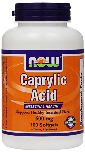 Now foods caprylic acid 600mg, 100 softgels