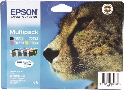 Epson Multipack T0715 - Print cartridge - 1 x black, yellow, cyan, magenta - ...