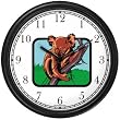 Koala on Branch - Koala Bear Animal Wall Clock by WatchBuddy Timepieces (Slate Blue Frame)