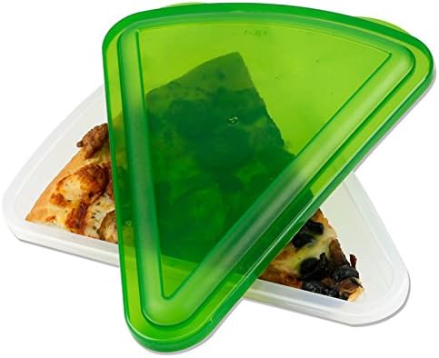 Set of 4 ERAware Pizza Slice Shaped Plastic Food Storage Containers - BPA-Free