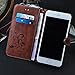 CORNMI i6 Plus Case, Premium Vintage Flip Wallet Leather Magnetic Closure Cover Skin for i6 / 6S Plus 5.5 inch with Card Slots, Cash Compartment and Wrist Strap (Brown)