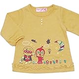2016年 秋冬 アンパンマンガール 線描きプリント フリル付き トレーナー ミニ裏毛 Anpanman Girl イエロー◇80cm