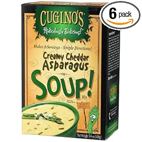 Cugino's Gourmet Foods, Ridiculously Delicious SOUP!, Creamy Cheddar Asparagus Soup Mix, 5.6-Ounce Boxes (Pack of 6)