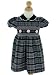Little Bitty Black and White Smocked Plaid Dress