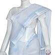 India Sari Womens Fashion in Cotton with Chikan Embroidery Blue (chsari124)