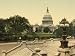 Capitol from Library of Congress Steps, 1898 - Print of a Vintage Photochrom Image from the Library of Congress Collection