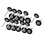 uxcell ブラシホイール　ポリッシュ　メタル製シャンク　ブラック　22mm直径 20個入