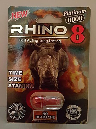 RHINO 8 Platinum 8000 Male Enhancement 12 Pills