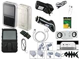 12 Items Premium Accessory Bundle Combo For Creative Zen vision M 30GB Series.( Includes: Black Silicone case + Clear Crystal Case + usb Car Charger + usb Wall Charger + usb Straight data cable + Mini Speaker + Adjustable Armband +Lanyard + Screen Protector +3.5mm~3.5mm Straight Audio cable + White Stereo Headphone + Fishbone style Keychain)