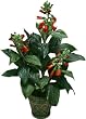 TWO Pre-Potted 26" Artificial Foxglove Flower Plants for Home Decoration