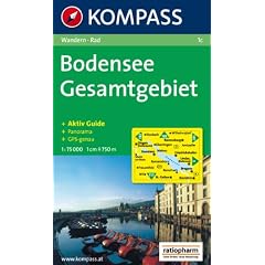 Bodensee Gesamtgebiet: Wander- und Bikekarte mit Panorama. GPS-genau. 1:75.000