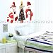 Christmas Holiday Time Reusable Wall Decoration Stickers - Snowmen and Christmas Tree