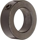 Climax Metal C-100-BO Shaft Collar, One Piece, Set Screw Style, Black Oxide Plating, Steel, 1" Bore, 1-1/2" OD, 5/8" Width, With 5/16-24 x 1/4 Set Screw