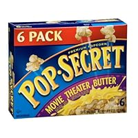 Pop Secret Movie Theater Flavor, Microwaveable, 6-Count, 21-Ounce Box (Pack of 4)