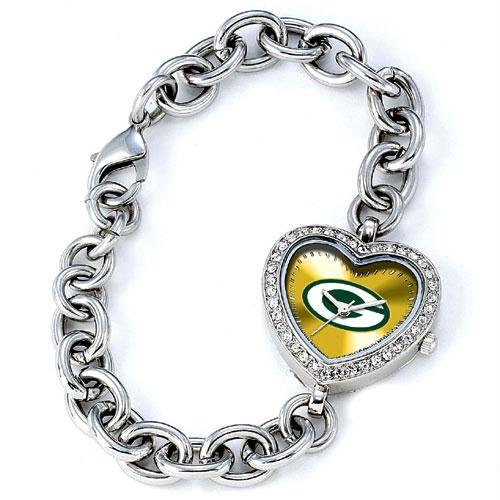 Game Time GTW-NFL-HEA-GB Green Bay Packers NFL Ladies Heart Series Watch