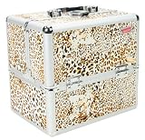 Beautify- Mallette Professionnelle pour Maquillage et Cosmétique Cannes en Aluminium de couleur Leopard