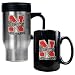 Nebraska Cornhuskers NCAA Stainless Travel Mug And Ceramic Mug Set by Great American Products