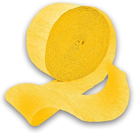 myLife Yellow - Crepe Paper Roll Streamer "Decoration and Craft Supply" 81 Feet / 24.7 Meters (Perfect for the 4th of July)