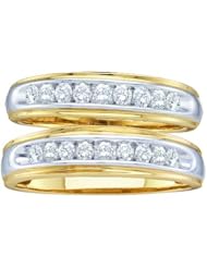 0.50CTW DIAMOND LADIES CLUSTER DUO SET