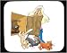 Decorated Mouse Pad with body, individuals, individual, humans, woman, crate, person, human, box, persons, cat, kittens, people