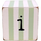 New Arrivals Letter Block I, Green White by New Arrivals