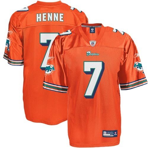 Reebok Chad Henne Miami Dolphins Replica Jersey - Orange Alternate (X-Large)