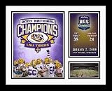 Louisiana State (LSU) Tigers NCAA 2007 BCS Champions Milestone Collage Framed 8 x 10 Photograph