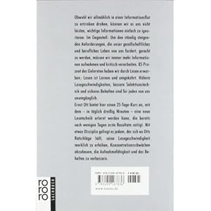 Optimales Lesen: Schneller lesen - mehr behalten: Ein 25-Tage-Programm