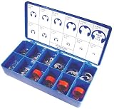Contents - MK-E-12 thru MK-E-87, 265 Pieces, Inch - Bright Zinc, E-Clip Asst., Retaining Rings