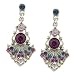 Summer Violets Exotic Fan Drop Earrings