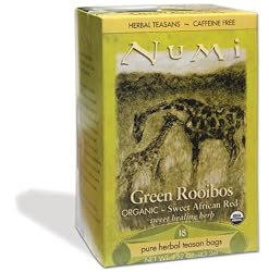 Numi Organic Tea Green Rooibos - Herbal Teasan in Teabags, 18-Count Box (Pack of 6)