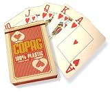 100 % Plastik Spielkarten von COPAG - Jumbo Index in rot