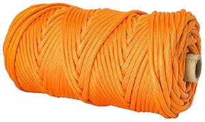 TOUGH-GRID 750lb Neon (Safety) Orange Paracord / Parachute Cord - Genuine Mil Spec Type IV 750lb Paracord Used by the US Military (MIl-C-5040-H) - 100% Nylon - Made In The USA. 50Ft. - Neon (Safety) Orange