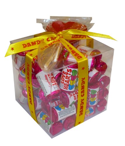 Mini Love Heart Rolls Gift Cube (with two heart lollies)