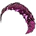 Sequins Shimmer Sparkle Stretch Beret Beanie Hat Purple