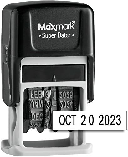 Maxmark Self Inking Date Stamp with Black Ink