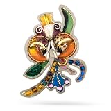 Orange Hibiscus Flower Pin from the Artazia Collection #402 GP OP