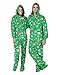 Footed Pajamas - Tis The Season Adult Hoodie Drop Seat Fleece