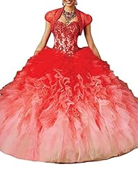  Applique   Ball Gown Quinceanera Dress  With Ruffles