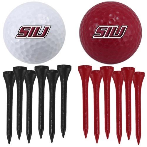 Southern Illinois Salukis Two Golf Balls And Twelve Tees Set