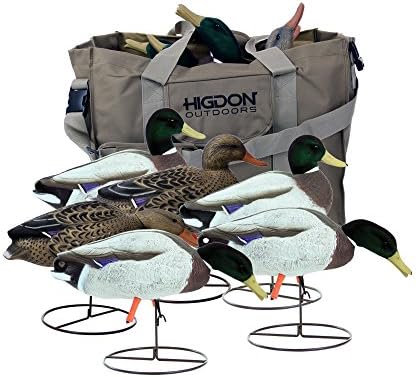 HIGDON DECOYS MAGNUM FULL-BODY MALLARD, VARIETY PK, FLOCKED HEADS