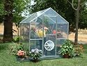 EZ2Build 6-ft x 10-ft Garden Greenhouse - 6 Mil Poly Aluminum Frame