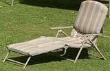 Set of 2 Upholstered Folding Garden Furniture Sun lounger