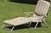 Set of 2 Upholstered Folding Garden Furniture Sun lounger